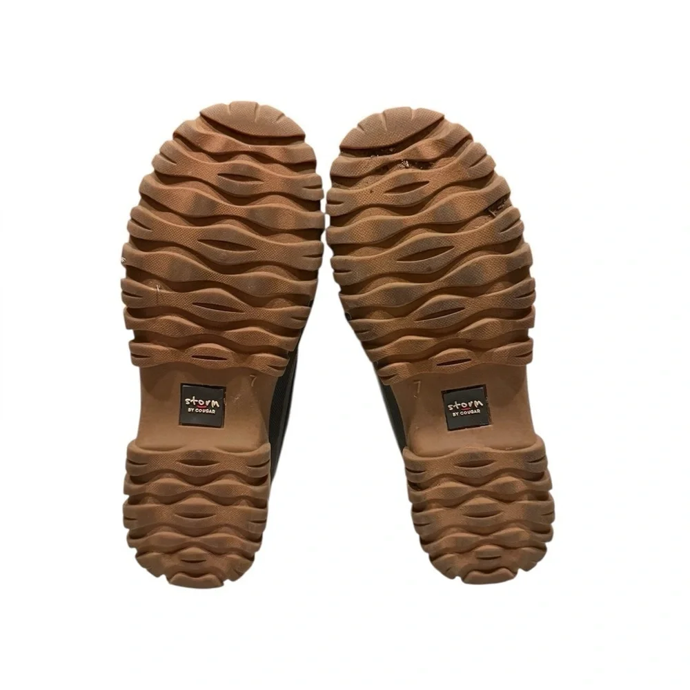 Cougar Storm Black and Tan Rain & Snow Boots Waterproof Design